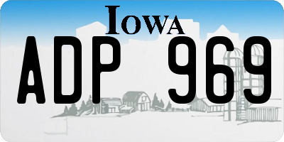 IA license plate ADP969