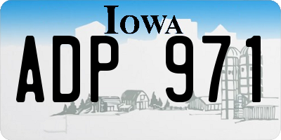 IA license plate ADP971