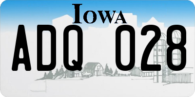 IA license plate ADQ028