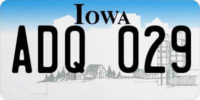IA license plate ADQ029