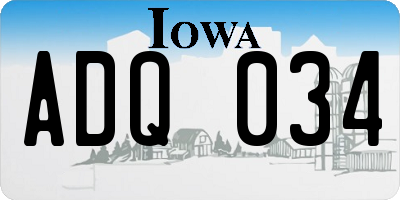 IA license plate ADQ034