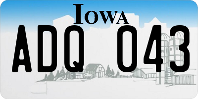 IA license plate ADQ043