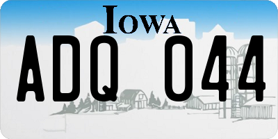 IA license plate ADQ044
