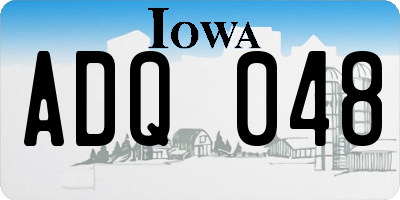 IA license plate ADQ048