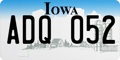IA license plate ADQ052