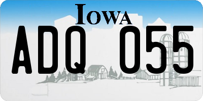 IA license plate ADQ055