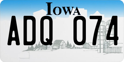 IA license plate ADQ074