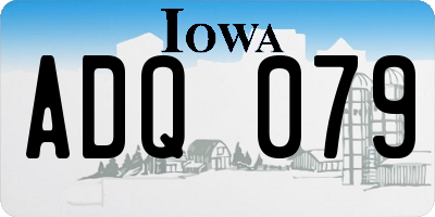 IA license plate ADQ079