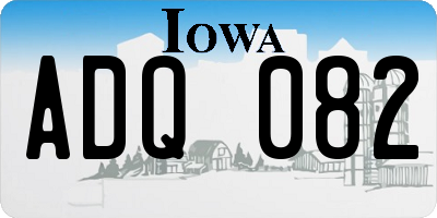 IA license plate ADQ082
