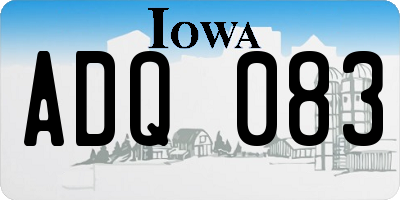IA license plate ADQ083