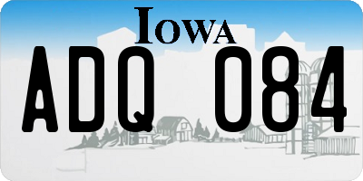 IA license plate ADQ084