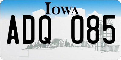 IA license plate ADQ085