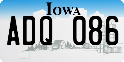 IA license plate ADQ086