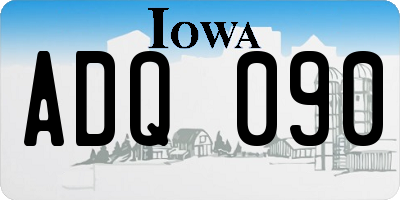IA license plate ADQ090