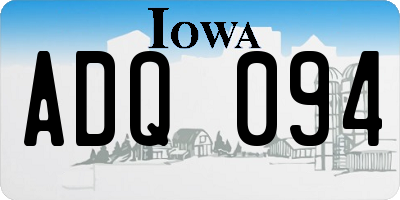 IA license plate ADQ094
