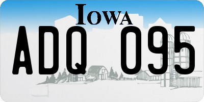 IA license plate ADQ095