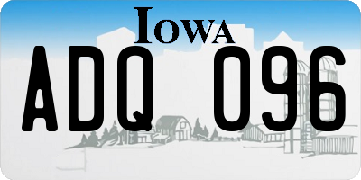 IA license plate ADQ096
