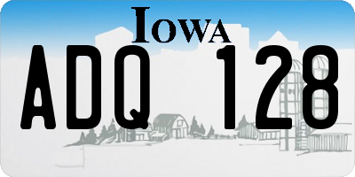IA license plate ADQ128