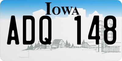 IA license plate ADQ148