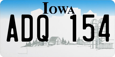 IA license plate ADQ154