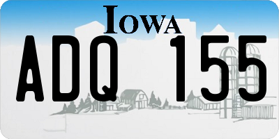 IA license plate ADQ155