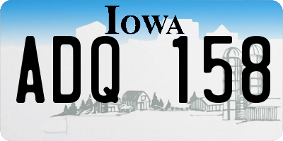 IA license plate ADQ158