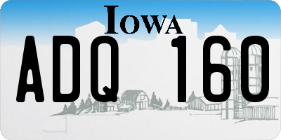 IA license plate ADQ160