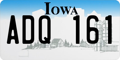 IA license plate ADQ161