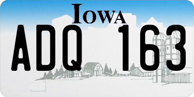 IA license plate ADQ163