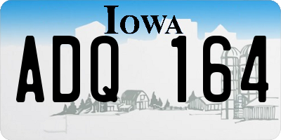 IA license plate ADQ164