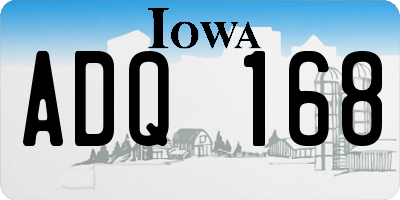 IA license plate ADQ168