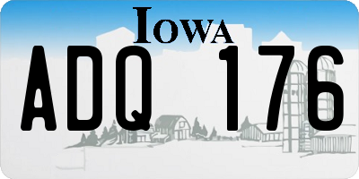 IA license plate ADQ176