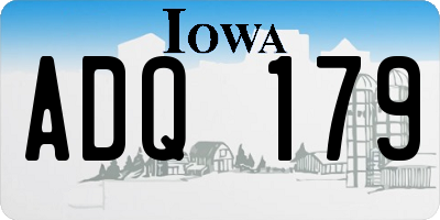 IA license plate ADQ179