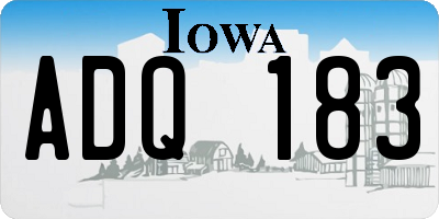 IA license plate ADQ183