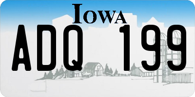 IA license plate ADQ199