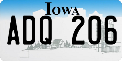 IA license plate ADQ206