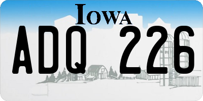 IA license plate ADQ226