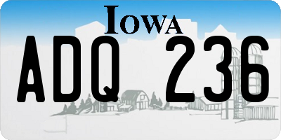 IA license plate ADQ236