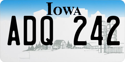IA license plate ADQ242