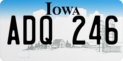 IA license plate ADQ246