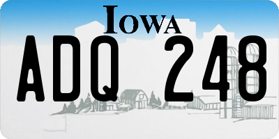 IA license plate ADQ248