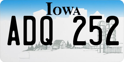 IA license plate ADQ252