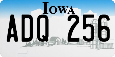 IA license plate ADQ256
