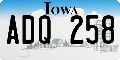 IA license plate ADQ258
