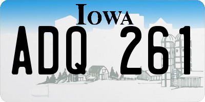 IA license plate ADQ261