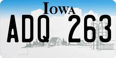 IA license plate ADQ263