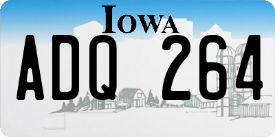 IA license plate ADQ264