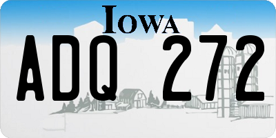 IA license plate ADQ272