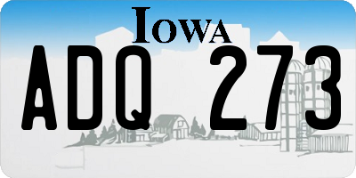 IA license plate ADQ273