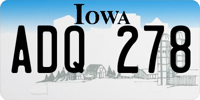 IA license plate ADQ278